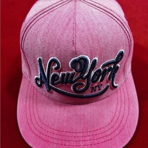 Pink New York Embroidered Cap